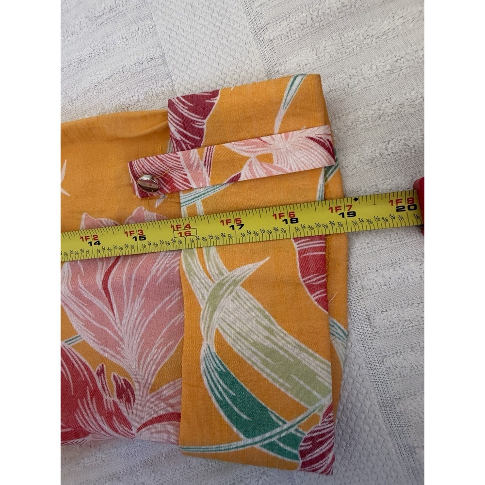 Ava & Grace 1X Floral Blouse Tropical Rayon 3/4 Sleeve Boho Orange Summer Resort - Picture 13 of 15